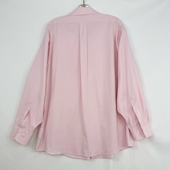 Brooks Brothers 1818 Regent Mens 17-33 Pink Dress Shirt Non-Iron Supima Cotton - Picture 3 of 16